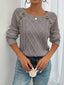 Women's Sweater | Textured Knit, Buttoned Front Closure 3