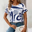 Women's T Shirt | Abstract Print, Short Sleeves 0