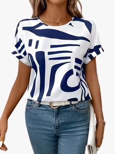 Women's T Shirt | Abstract Print, Short Sleeves 1