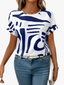 Women's T Shirt | Abstract Print, Short Sleeves 1