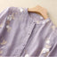 Women's Top | Embroidered Floral Detail, Relaxed Fit 6