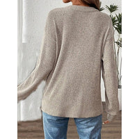 Women's Top | Ribbed Texture, Button Neckline 1