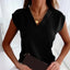 Women's short sleeve top with a stylish V-neckline, perfect for casual outings and summer wear. 3