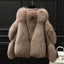 Women's Vegan Leather Jacket with Oversized Faux Fur Collar - Stylish Women's Jacket for Autumn/Winter 3