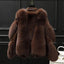 Women's Vegan Leather Jacket with Oversized Faux Fur Collar - Stylish Women's Jacket for Autumn/Winter 4