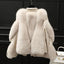 Women's Vegan Leather Jacket with Oversized Faux Fur Collar - Stylish Women's Jacket for Autumn/Winter 5
