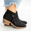 Ankle Boots for Women | Side Zip Block Heel Pointed Toe Booties – FERN