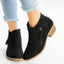 Ankle Boots for Women | Side Zip Block Heel Pointed Toe Booties – FERN