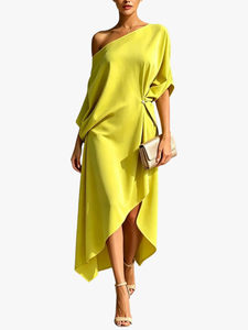 Womens Dress | Asymmetrical Neckline, Flowing Silhouette 1