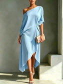 Womens Dress | Asymmetrical Neckline, Flowing Silhouette 2