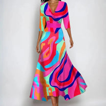 Womens Dress | Floral Print, Wrap Waist Design 3