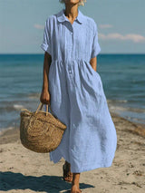 Womens Dress | Flowing Cut, Button Closure 2