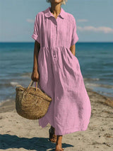 Womens Dress | Flowing Cut, Button Closure 4