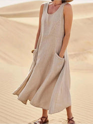Womens Dress | Flowy Silhouette, Solid Color 0