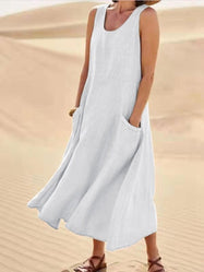 Womens Dress | Flowy Silhouette, Solid Color 1