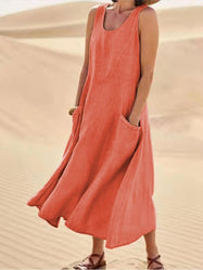 Womens Dress | Flowy Silhouette, Solid Color 3