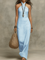 Womens Dress | Halter Neck, Maxi Length 1