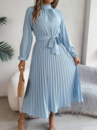 Womens Dress | Long Sleeve, Pleated Design 0