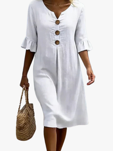 Womens Dress | Loose Fit, Button Closure 1