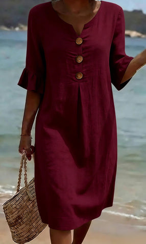 Womens Dress | Loose Fit, Button Closure 5