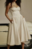 Womens Dress | Midi Length, Gathered Full Skirt 0