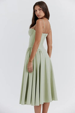 Womens Dress | Midi Length, Gathered Full Skirt 4