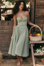 Womens Dress | Midi Length, Gathered Full Skirt 5