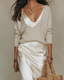 Womens Dress | Midi Length, Satin Fabric with Sweater 0