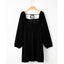 Womens Dress | Square Neckline, Pleated Velvet 6