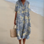 Womens Dress | V-Neck, Multicolour Print 10