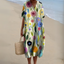 Womens Dress | V-Neck, Multicolour Print 14