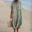 Womens Dress | V-Neck, Multicolour Print 3