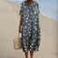 Womens Dress | V-Neck, Multicolour Print 7