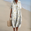 Womens Dress | V-Neck, Multicolour Print 8