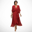 Womens Dress | V-Neckline, Adjustable Waist, Chiffon Fabric 1
