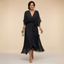 Womens Dress | V-Neckline, Adjustable Waist, Chiffon Fabric 2