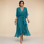 Womens Dress | V-Neckline, Adjustable Waist, Chiffon Fabric 8