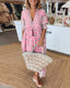 Womens Dress | V-Neckline, Flowing Floral Print 2