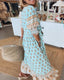 Womens Dress | V-Neckline, Flowing Floral Print 3