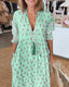 Womens Dress | V-Neckline, Flowing Floral Print 6