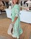 Womens Dress | V-Neckline, Flowing Floral Print 8