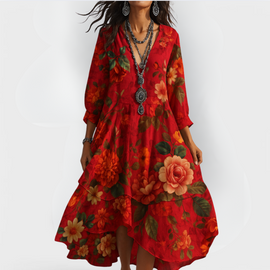 Womens Dress | V-Neckline, Lightweight Fabric 1