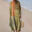 Womens Dress | V-Neckline, Long Sleeves 0