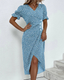 Wrap Dress | Flutter Sleeves, V-Neckline 2