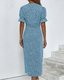 Wrap Dress | Flutter Sleeves, V-Neckline 3
