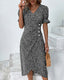 Wrap Dress | Flutter Sleeves, V-Neckline 7