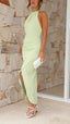 Wrap Dress | Open Back Design, Satin Fabric 2
