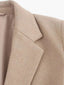 Beige Longline Coat for Women Single Breasted Minimalist Overcoat