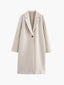 Beige Wool Coat Single Breasted Long Coat for Women
