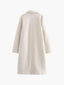 Beige Wool Coat Single Breasted Long Coat for Women
